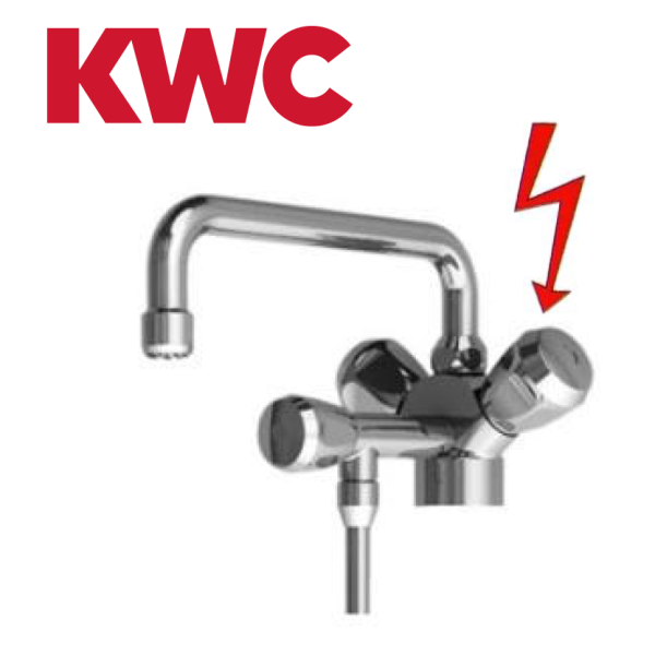 KWC Gastro 105.101 C Niederdruck-Thekenarmatur mit Unterspülrohr einfach - Zweigriffmischer