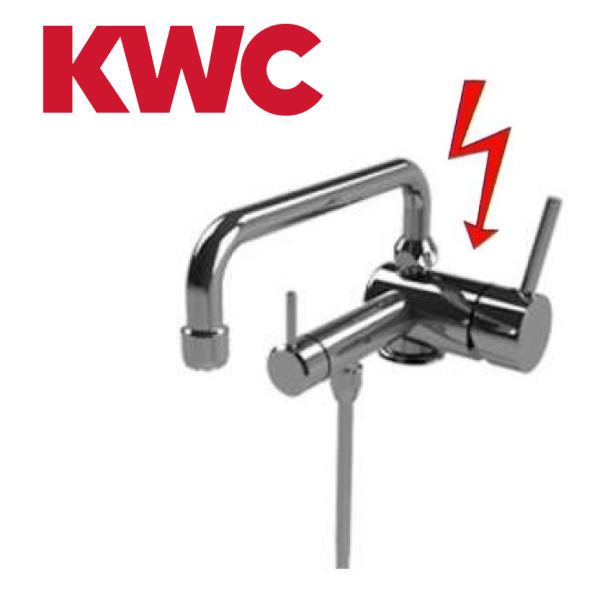 KWC Gastro 205.101 C Niederdruck-Thekenarmatur mit Unterspülrohr einfach - Einhebelmischer