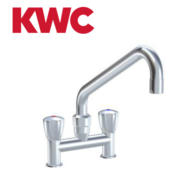 KWC Gastro K.24.42.E1.000C35 3/4" Zweigriff-Gastronomiearmatur - Zweiloch - nieder - gerade